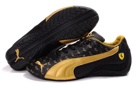 Men Puma Ferrari 695 Black Yellow | Cheap puma shoes, Puma fenty shoes ...