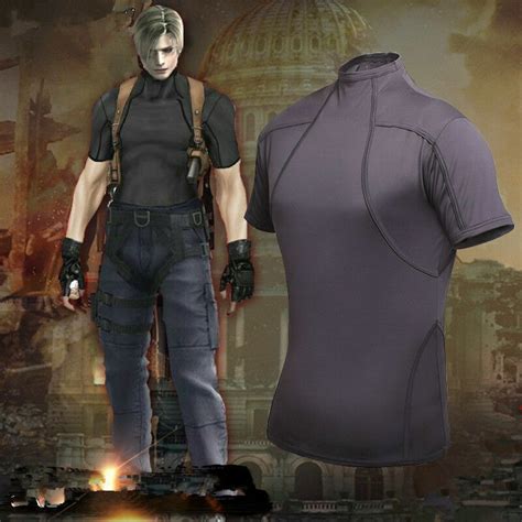 Resident Evil RE4 LEON RESIDENT EVIL LEON KENNEDY'S Cosplay Costume Shirt Tee T-shirt Gift ...