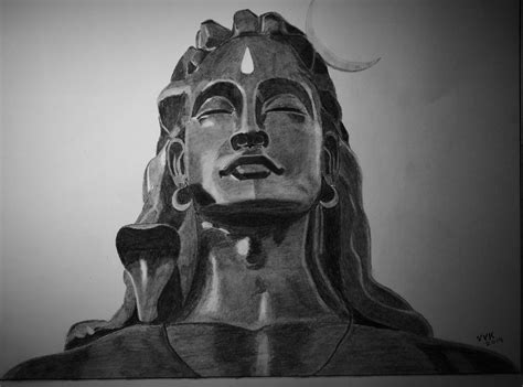 Adiyogi Pencil Drawing - Adiyogi Shiva Pencil Drawing By Sadhguru Arts ...