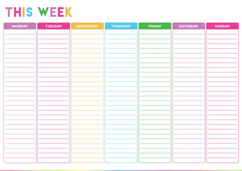 Free Printable Weekly To Do List | Weekly planner printable, Weekly ...