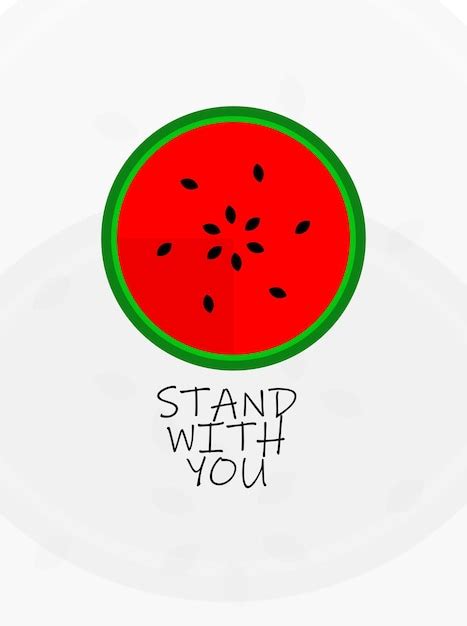 Premium Vector | Vector watermelon palestine flag