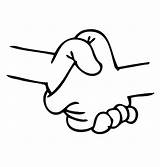 Shaking Hands Coloring Page Pages sketch template
