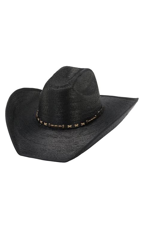 Cavenders 20X Black Pondorosa Bound Bound Edge Palm Leaf Hat | Cowboy style, Mens western hats ...