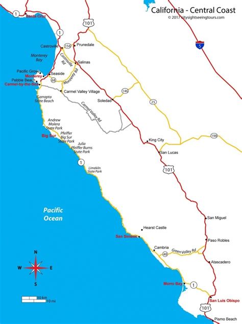 Map Of Pismo Beach California California Coast Campgrounds Map New ...