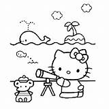 Hello Kitty Beach Coloring Pages sketch template