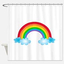 Rainbow Shower Curtains | Rainbow Fabric Shower Curtain Liner