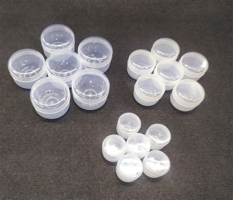 Buy Right Small Tiny Containers Plastic Clear Boxes with Screw lid Pack ...