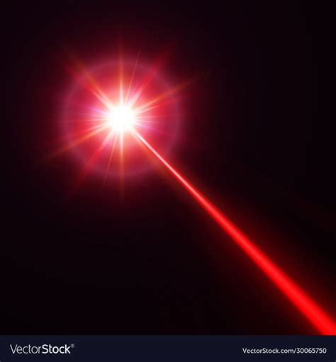 Red laser beam Royalty Free Vector Image - VectorStock