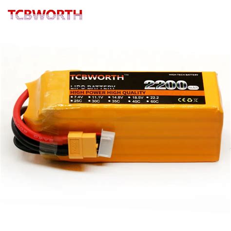 RC Lipo Battery 18.5V 2200mAh 60C 5S for RC Airplane Drone Quadrotor ...