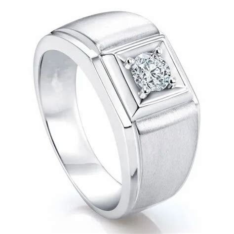 AquaGold916 CZ Stone Silver Gents Ring - Single Stone at Rs 31 in Mandsaur