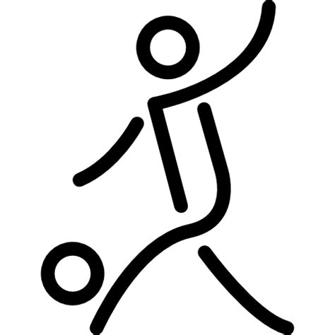 Free Icon | Stick man playing soccer