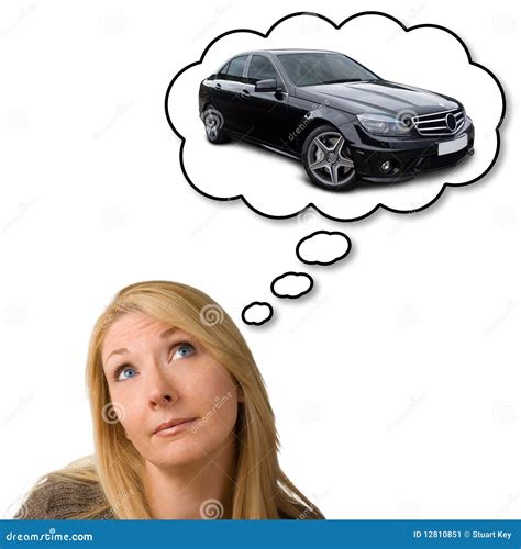 Dreaming Of Expensive New Car Stock Image - Image of hair, female: 12810851