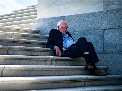 Sen. Bernie Sanders sitting on the Senate steps leads to comparisons to ...