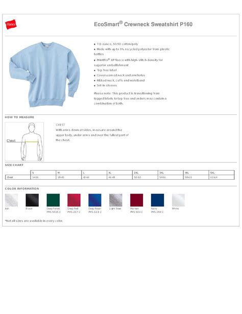 Hanes Sweatpants Size Chart - Greenbushfarm.com