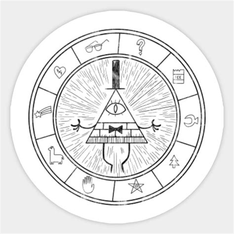 Bill Cipher Zodiac Wheel of Prophecy Gravity Falls - Bill Ciphers Wheel ...