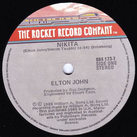 Elton John - Nikita (1985, Vinyl) | Discogs