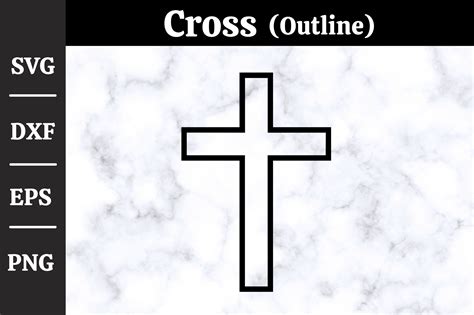 Cross Outline SVG, Cut Files, Vector Cli Graphic by momstercraft ...