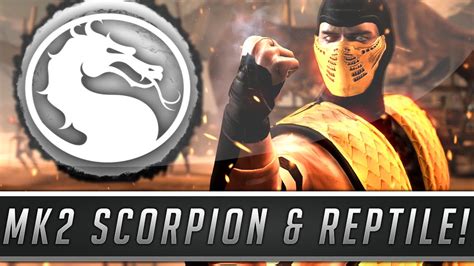 Mortal Kombat X: New MK2 Scorpion & MK2 Reptile Skins/Costumes Gameplay ...