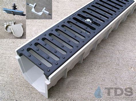 5″ MEArin 100 Driveway Drainage Kit w/Ductile Iron Grates | DrainageKits.com | Drainage ...