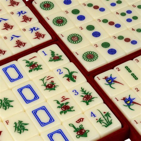 YMI White Tile Chinese Mahjong Mah-Jong Game Set Black Case Numbered Tiles | eBay