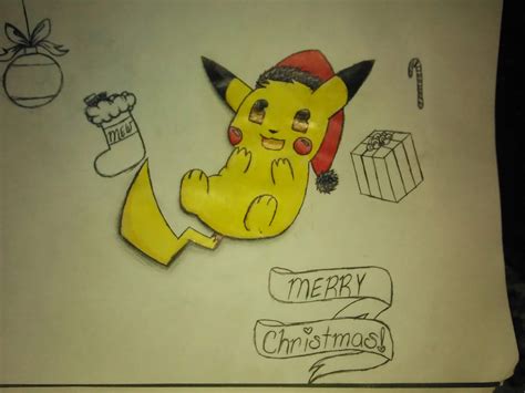 Christmas pikachu drawing | Anime Amino