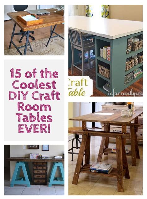 15 of the Coolest DIY Craft Room Tables Ever! - Little Red Window