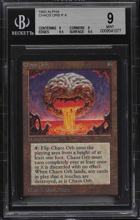 1993 Magic The Gathering MTG Alpha Chaos Orb R A BGS 9 MINT (PWCC) - PWCC