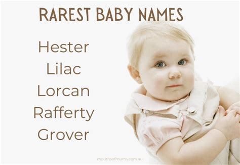 10 Rarest Baby Names In The World - Mouths of Mums