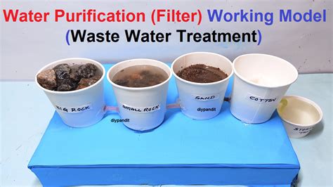 water purification (filter) working model science project using paper cups - diy | DIY pandit ...