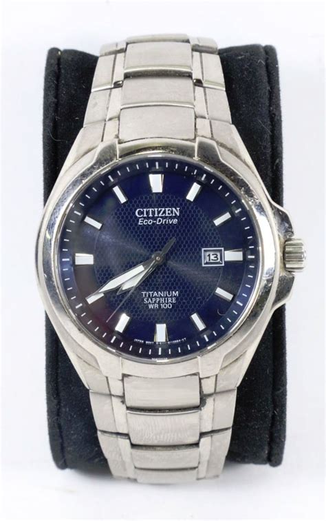 CITIZEN ECO-DRIVE TITANIUM SAPPHIRE WR100 WATCH