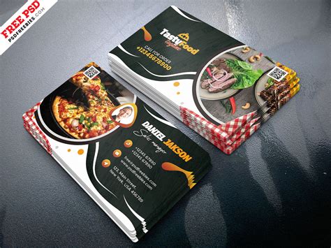 Food Restaurant Business Card Design Template – Download PSD