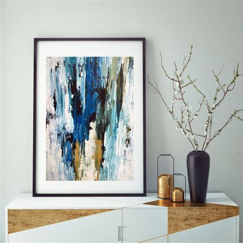 BLUE ABSTRACT Art Print Large Abstract Art Painting Print - Etsy