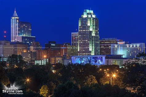 Raleigh Skyline | Downtown Raleigh Skyline after dark | Raleigh skyline ...