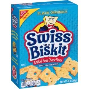 Diet info for NABISCO SWISS IN A BISKIT CRACKERS SWISS CHEESE 1X7.050 ...