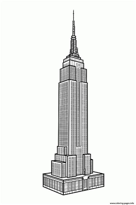 Adult New York Empire State Building Coloring page Printable