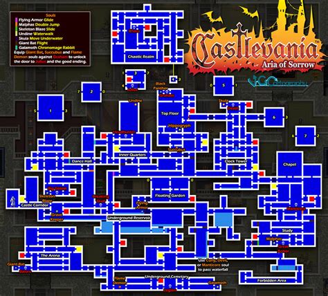 Castlevania Aria Of Sorrow Complete Map