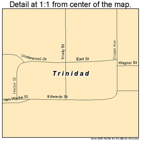 Trinidad California Street Map 0680448