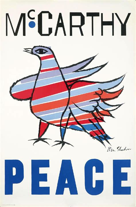 "McCarthy - Peace," U.S. presidential campaign poster for Senator ...