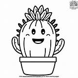 Smiling Cactus Coloring Pages sketch template