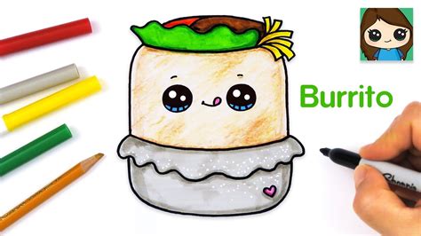 How to Draw a Burrito Easy | Squishmallows | Cute Food Art - YouTube