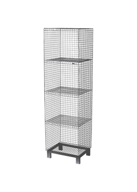 Kalager Design - Wire Slim Cabinet - Display - Rustic Grey - With Legs