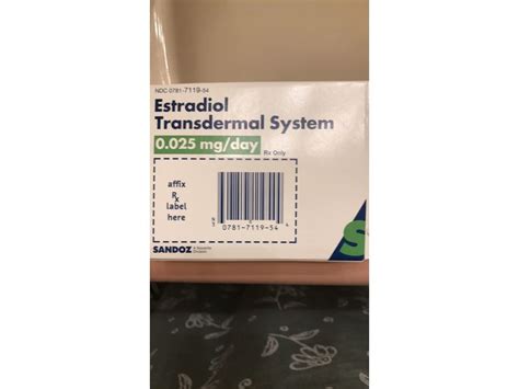 Estradiol Transdermal System 0.025 mg/day, Sandoz (RX) Ingredients and ...