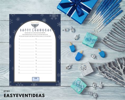 Happy Chanukah Game Printable Download, Chanukah Hanukkah Printable ...