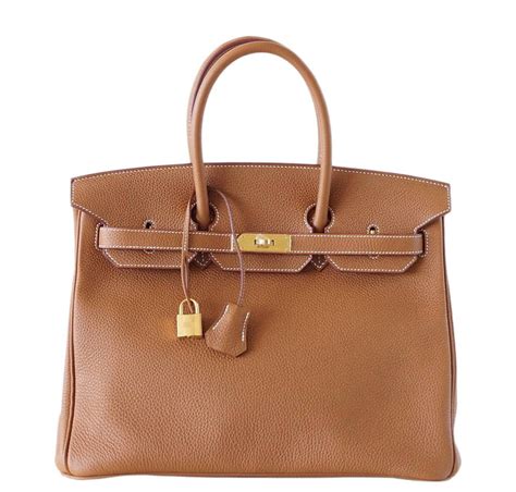 Hermès Birkin 35 Gold Bag Togo Leather - Gold Hardware | Baghunter