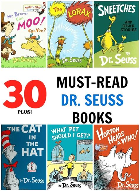 30 Plus Must-Read Dr. Seuss Books – Read. Write. Mom!