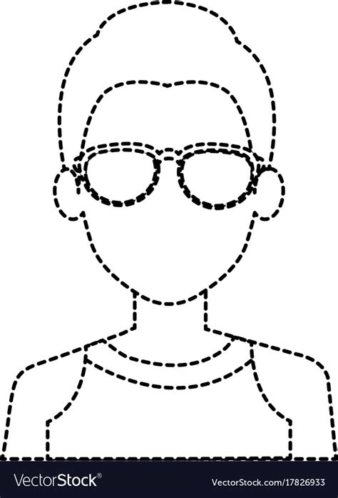 Beautiful woman with glasses avatar character Vector Image