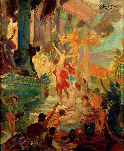 The Burning of Persepolis Painting by Georges Rochegrosse - Pixels