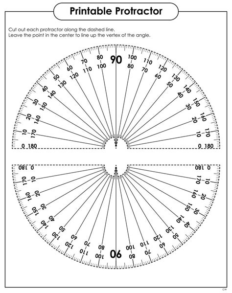 Printable 360 Degree Protractor | Protractor, Compass directions ...