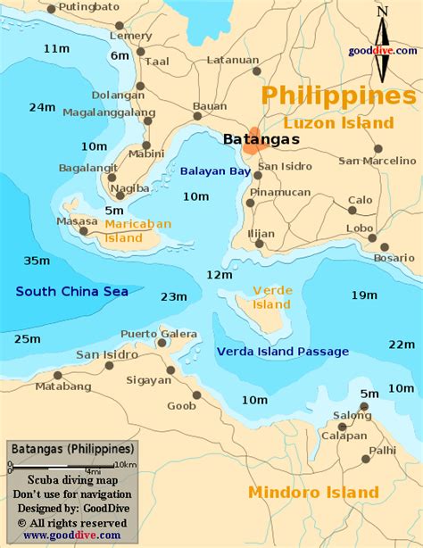 Map of Batangas- GoodDive.com | Batangas, Philippine map, Batangas ...