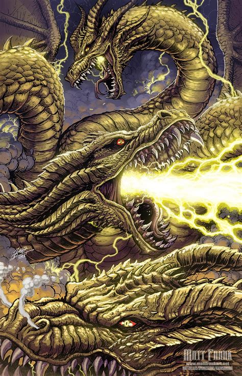 Matt Frank debuts new King Ghidorah artwork!